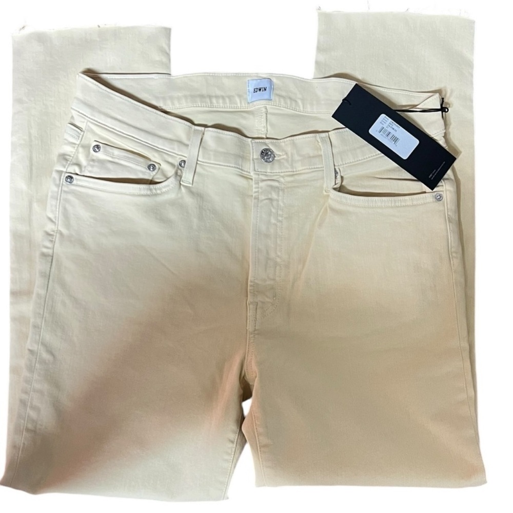 Edwin Cream High Rise Jeans - Picture 2 of 6